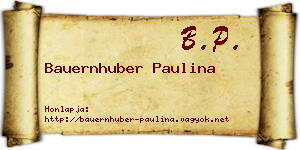 Bauernhuber Paulina névjegykártya
